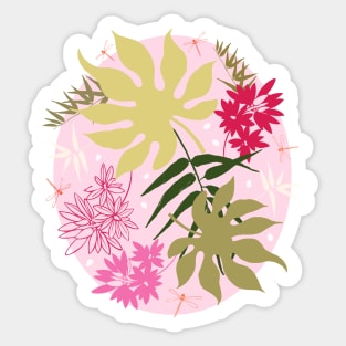 Leaves and Azaleas Sticker